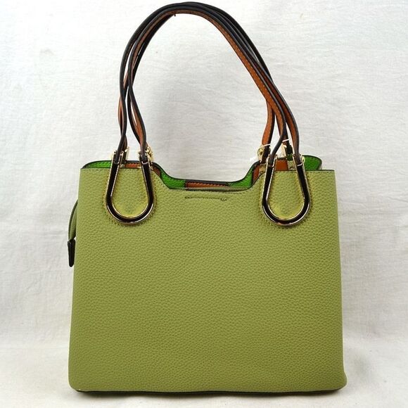 Pebble Textured & Horse Shoe Detail Tote - Picture 1 of 5